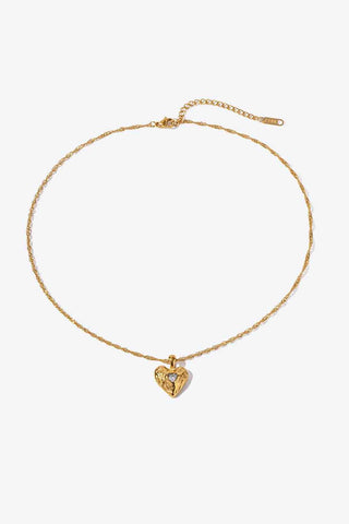 Gold Heart Pendant Necklace - Hot Girl Apparel